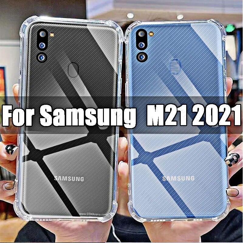 Мягкий силиконовый противоударный чехол для Samsung Galaxy M21 2021 HD, прозрачный для Sumsung M 21 2021 6,4 дюйма SM-M215G, защитные чехлы