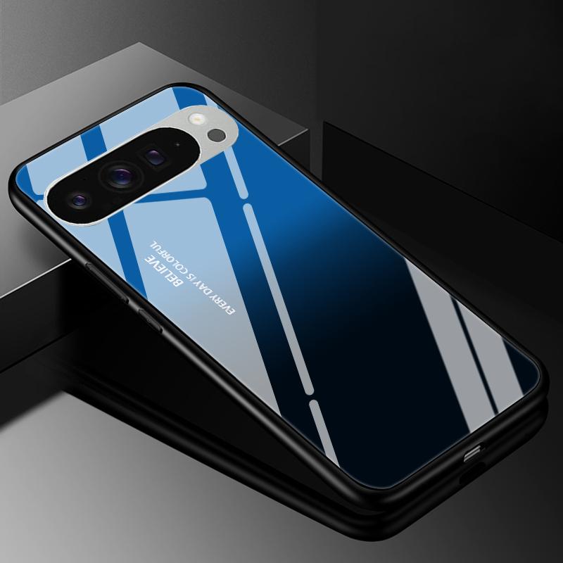 Закаленное Стекло Чехол Для Телефона Для Google Pixel 9 Pro XL 9A 9 8A 8 Pro 7 Pro 7A Роскошный Жесткий Задний Бампер Чехол Pixel8 7Pro 9pro Capa