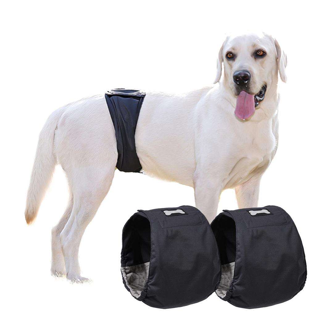 Washable Wrap Diapers for Male Dogs Reusable Male Dog Belly Band Breathable Male Dog Wraps, Pack of