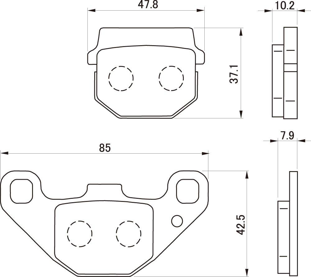 Daytona Motorcycle Brake Pads, Red Pads (Semimetal Pads), Address V100 (91-94), Sepia ZZ (90-99),