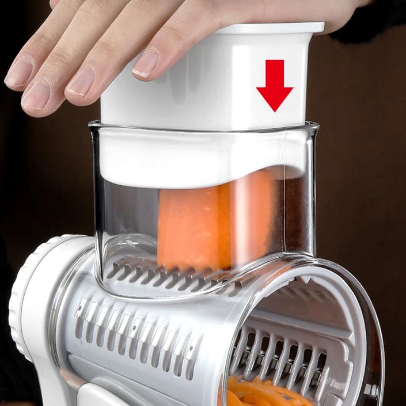 Овощерезка и слайсер Ручная кухонная машина для измельчения сыра с 5 острыми барабанами Многофункциональная измельчитель чеснока и картофеля