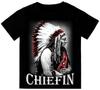 Футболка с принтом Chiefin Indian Native на Shaka Wear, тяжелая, унисекс