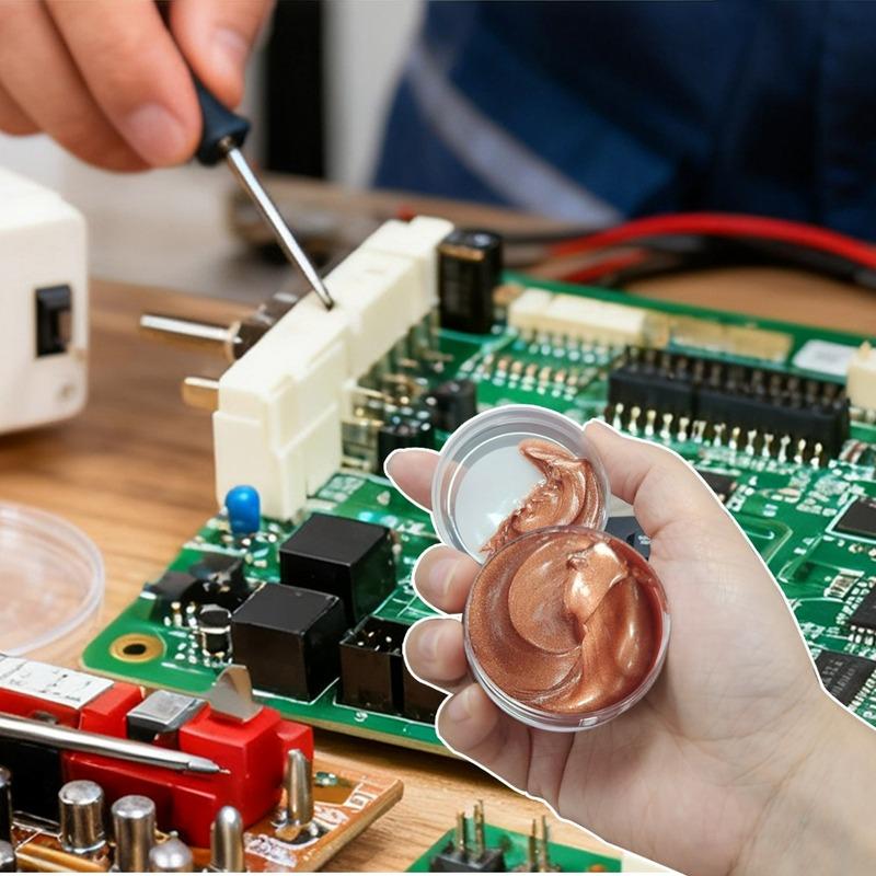 Copper Conductive Paste 30g High Temp Electrical Grease for Car Battery Terminal Spark Plug Anti-Seize Anti-Arc Lubricant Repair