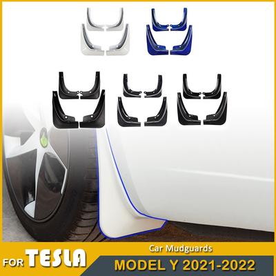 Модель Y из углеродного волокна ABS, автомобильные брызговики для Tesla Model Y 2022, аксессуары, брызговики, крыло, переднее заднее колесо