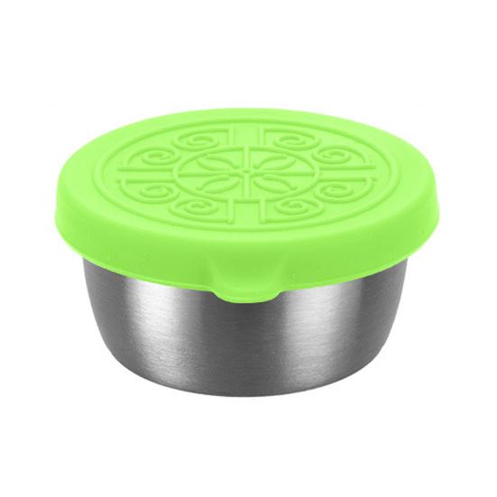 Чашка для соуса из нержавеющей стали 304 с силиконовой крышкой, герметичная, легко чистящаяся, экологичный шейкер для коктейлей, 40 мл