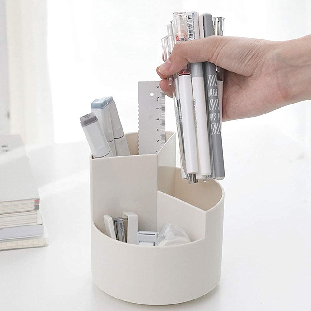 Pen large rotating pen business desktop and other everyday stationery and small items pen office home storage gift holder, 360° rotatable, capacity,