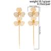 Salircon Romantic Long Tassel Petal Drop Earring Women 2026 Trend Exquisite Metal Hollow Flower Earrings Wedding Jewelry Gifts