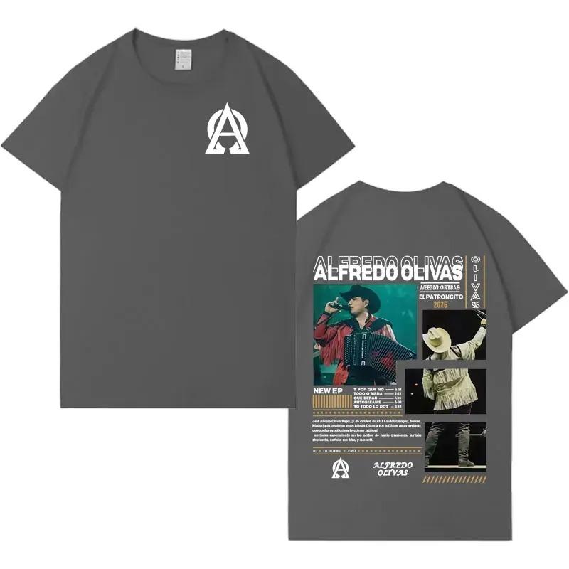 Rapper Alfredo Olivas 2026 New Album Tide TShirt Unisex Harajuku Y2K Casual TShirt Hot Selling Crew Neck Cotton Short Sleeve