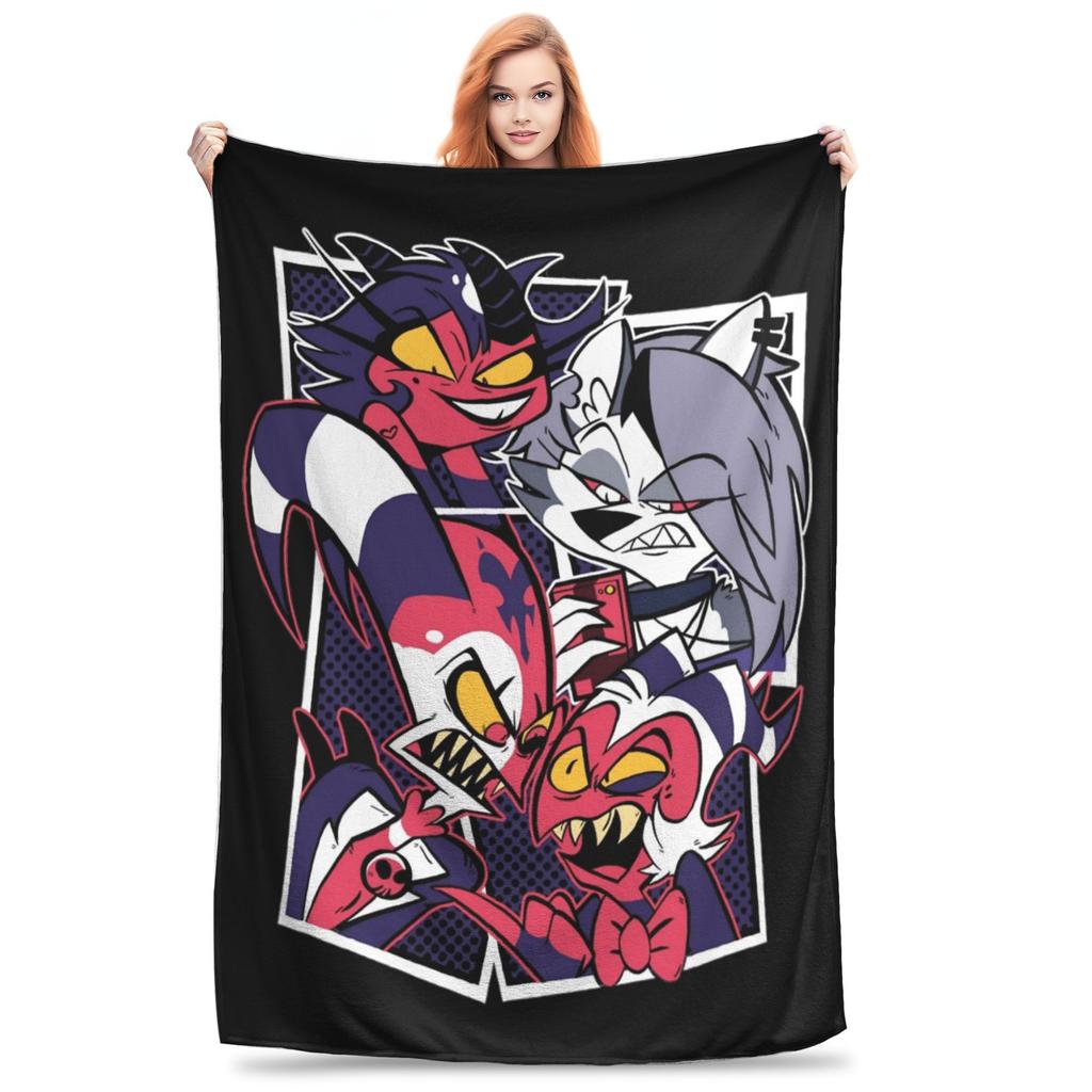 Флисовые пледы Loona, Пледы с черным юмором для кровати, Уличные, Ультрамягкое одеяло для спальни,