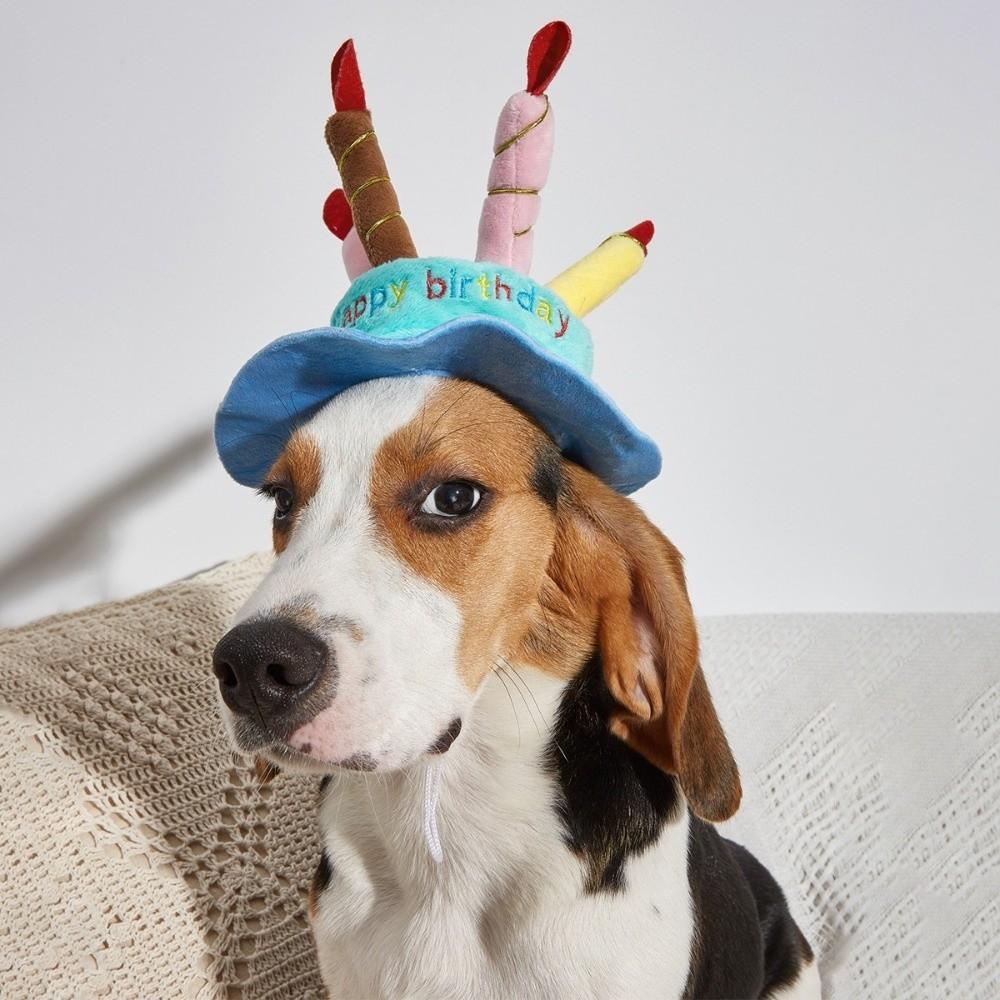 Pet Cosplaying Cute Pet Birthday Hat Plush Adjustable Dog Party Hat Colorful Soft Cat Party Costume New Year Gift Toy