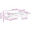 TV Stand Black Oak Effect 150 x 36 x 30 cm Particleboard
