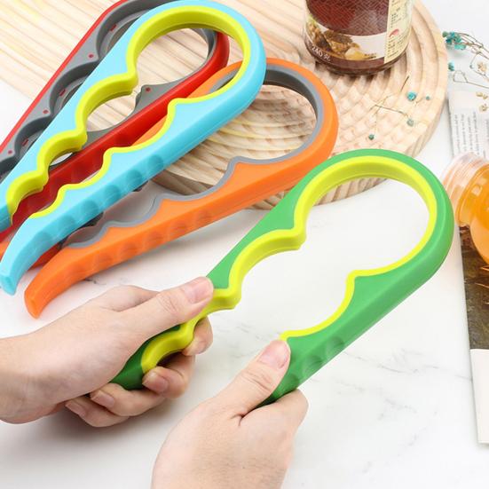 Артритный зажим для бутылок 4-в-1 Нескользящая резиновая ручка Консервный нож Инструмент для снятия крышек с банок Инструмент для слабых рук Пожилые люди Кухонный гаджет для всех возрастов