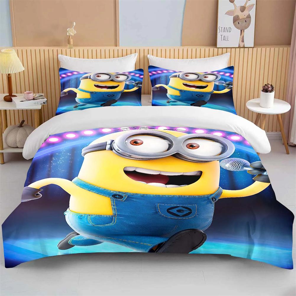 Наборы Пододеяльников M-Minions 2/3 шт., Аниме Микрофибра Пододеяльник Постельное Белье Покрывала На Кровать С Наволочками 75*50 см На Молнии