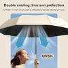 Folding Umbrella with Fan 3 Speed Adjustable USB Rechargeable UV Protection Umbrella Portable Waterproof Windproof Summer Outdoor Sun Rain Umbrella