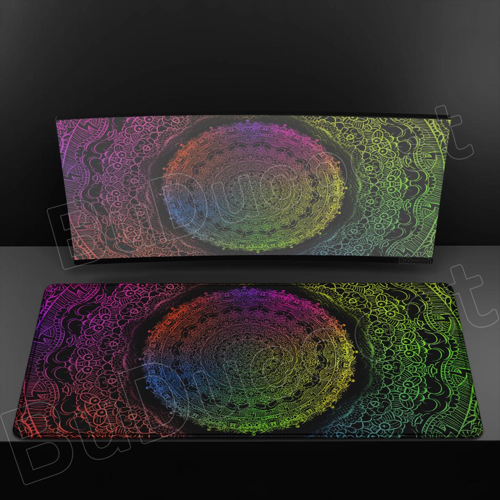 Коврик для мыши Мандала Игровые аксессуары Офисный Геймер Клавиатура Крутой Технологичный Рисунок Настольный коврик Нескользящий Ноутбук Большой Резиновый коврик для мыши