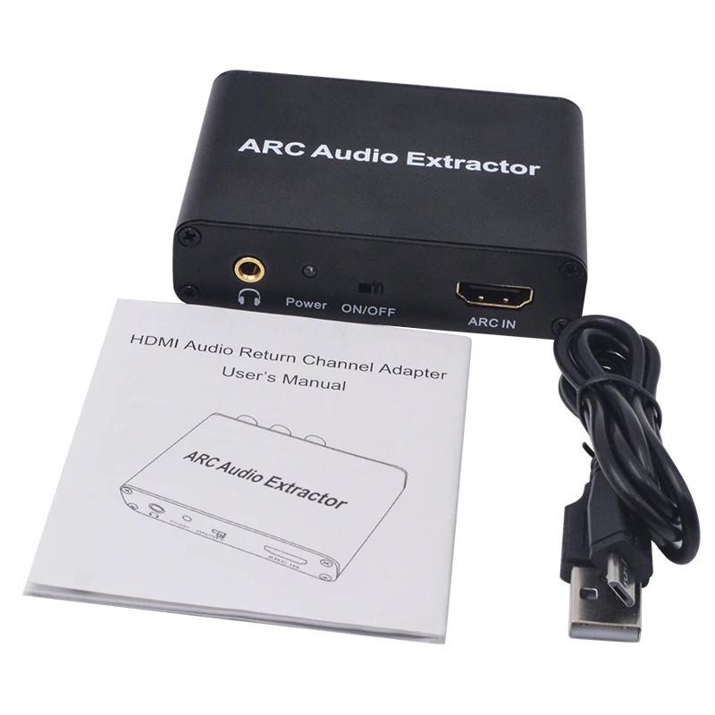 HDMI ARC Аудио Экстрактор DAC ARC L/R Коаксиальный SPDIF Джек Экстрактор HDMI Аудио Обратный Канал Преобразователь