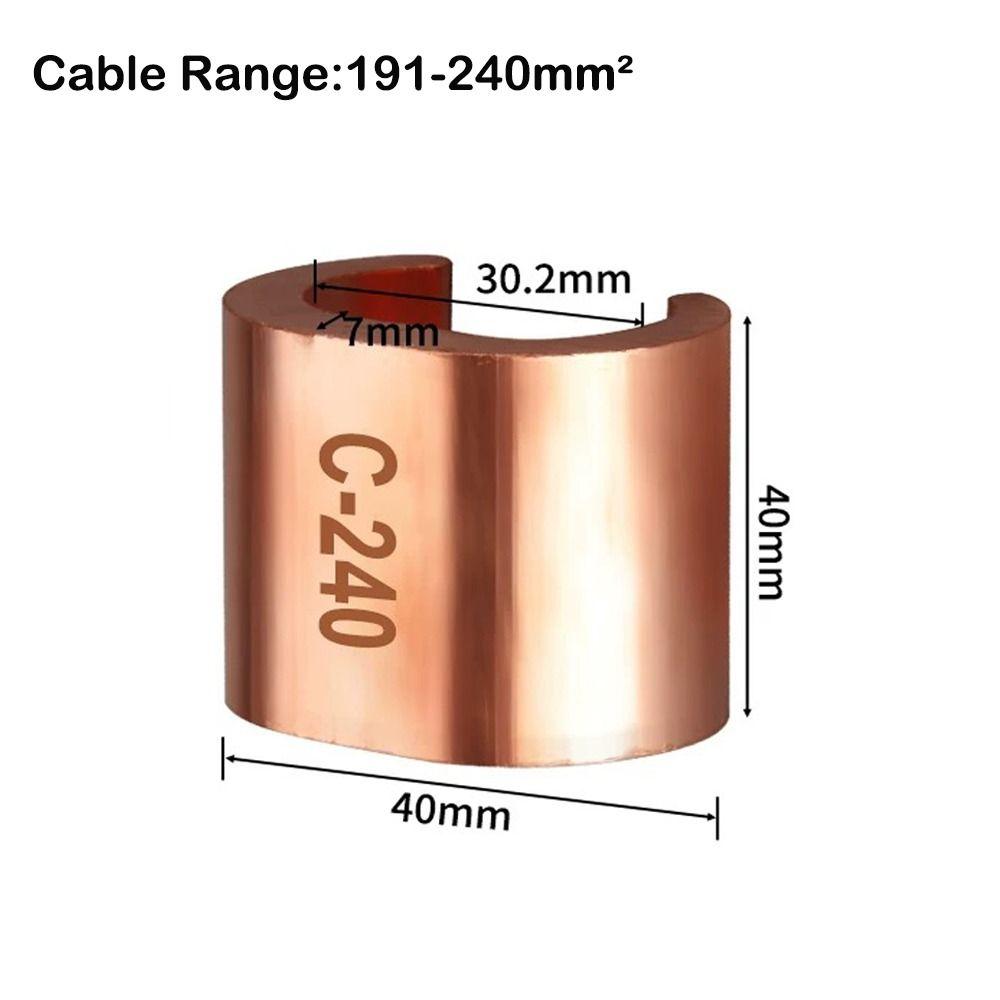 Зажим для медного провода типа C Медный медный зажим C-образной формы Соединительный кабель для медного провода