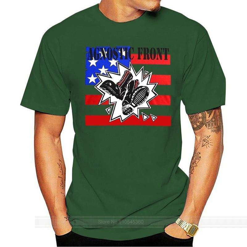 Agnostic Front Flag Tshirt Unisexs Summer Fashion Style Tshirts Male Brand Teeshirt Unisex Summer Cotton T Shirt
