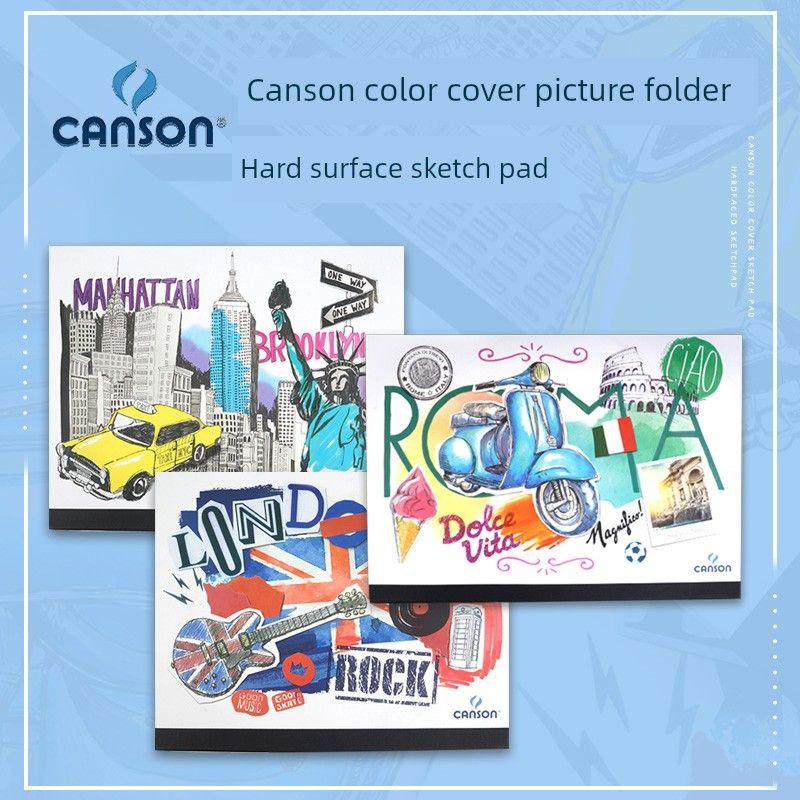Canson France Color Cover Sketch Board Canson Hard Surface Sketchpad Nature Sketch Board with Clip Sketch Board Folder Works Storage