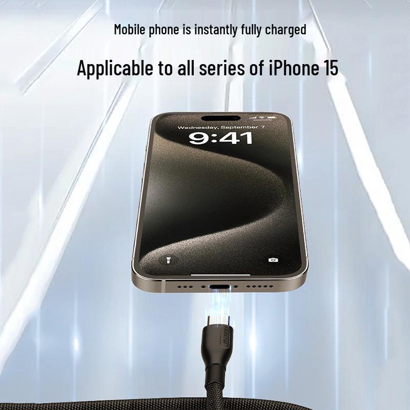 Быстрозарядный кабель Type-C Dual мощностью 120 Вт для Apple 15/16, Huawei и автомобилей