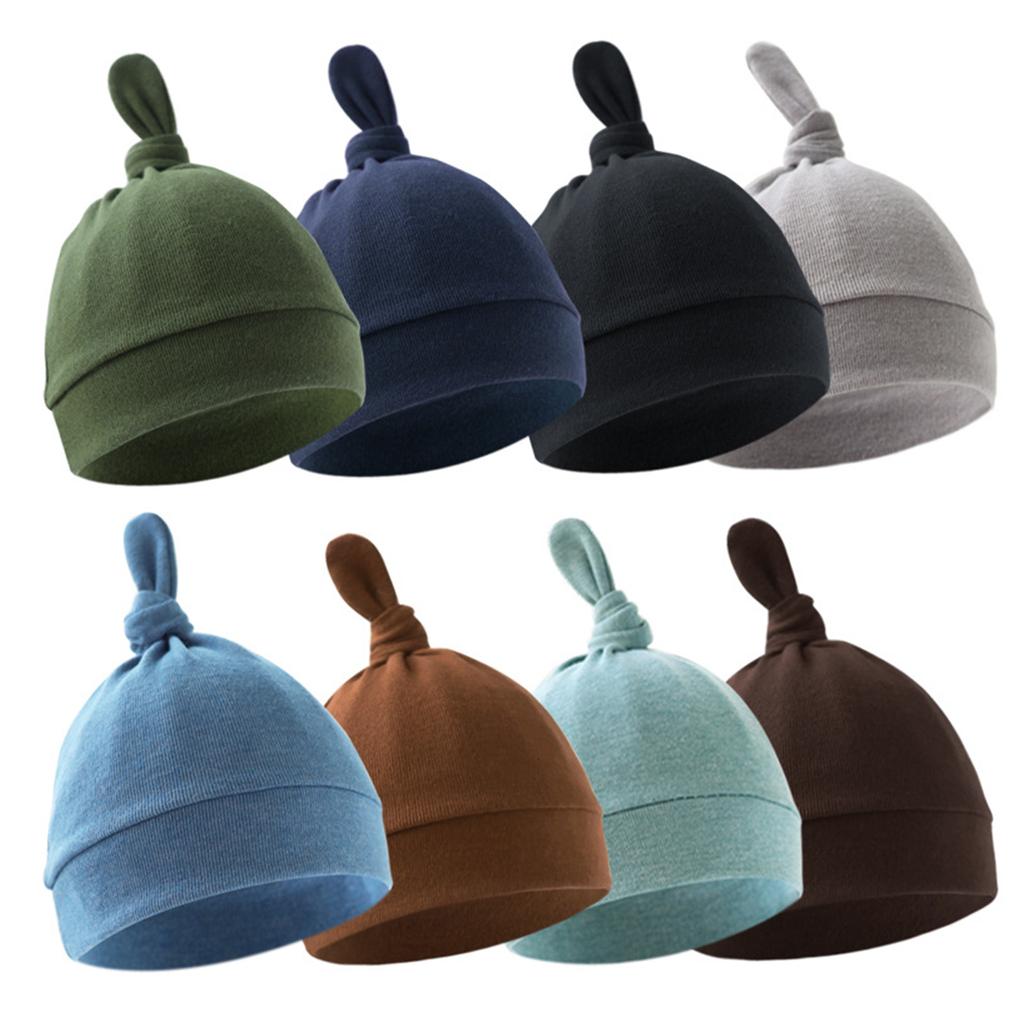 Чепчик для младенцев из хлопка, удобный фетальный колпачок для новорожденных, детская шапочка, модная вязаная шапочка, теплая шапочка, модный головной убор