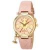 Vivienne Westwood Orb II Watch, Pink Dial, Calfskin Leather, VV006PKPK, Women's