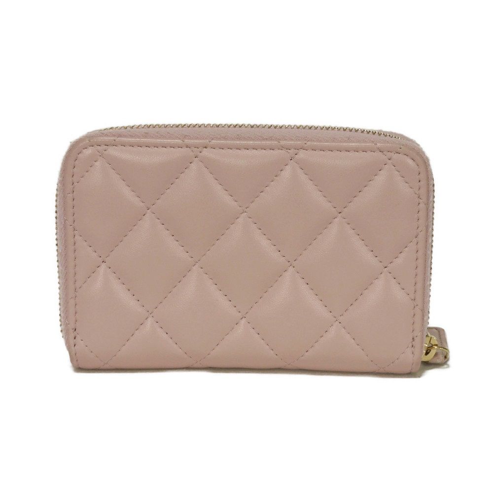 Б/у 10097 Кошелек для монет на молнии Coco Pearl AP3811 7943 COCO Mark CC Mark Точки Рандомный Мателье Розовый Бежевый Женский из Японии