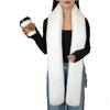 Soft Plush Winter Fluffy Scarf 180cm Long Strip Scarf Fashionable Fake Fur Long Scarf  Party
