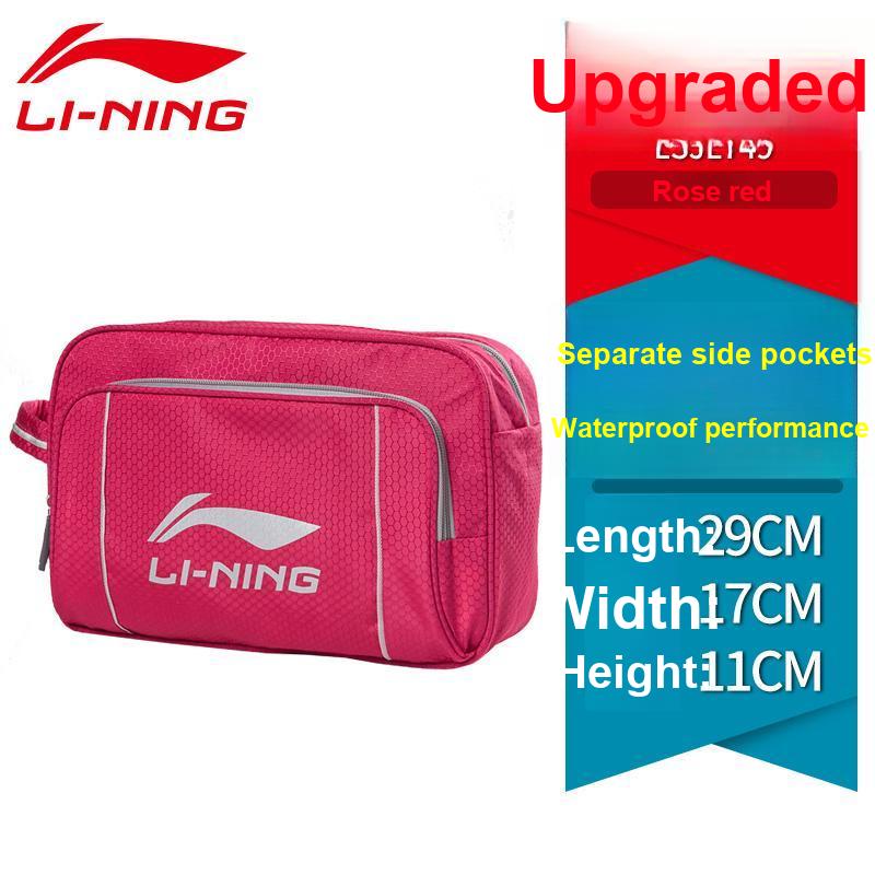 Li-Ning Водонепроницаемая большая емкость Открытый портативный досуг Нейлоновая сумка для хранения Сумка для плавания Унисекс сумки Красный LSJL749-3