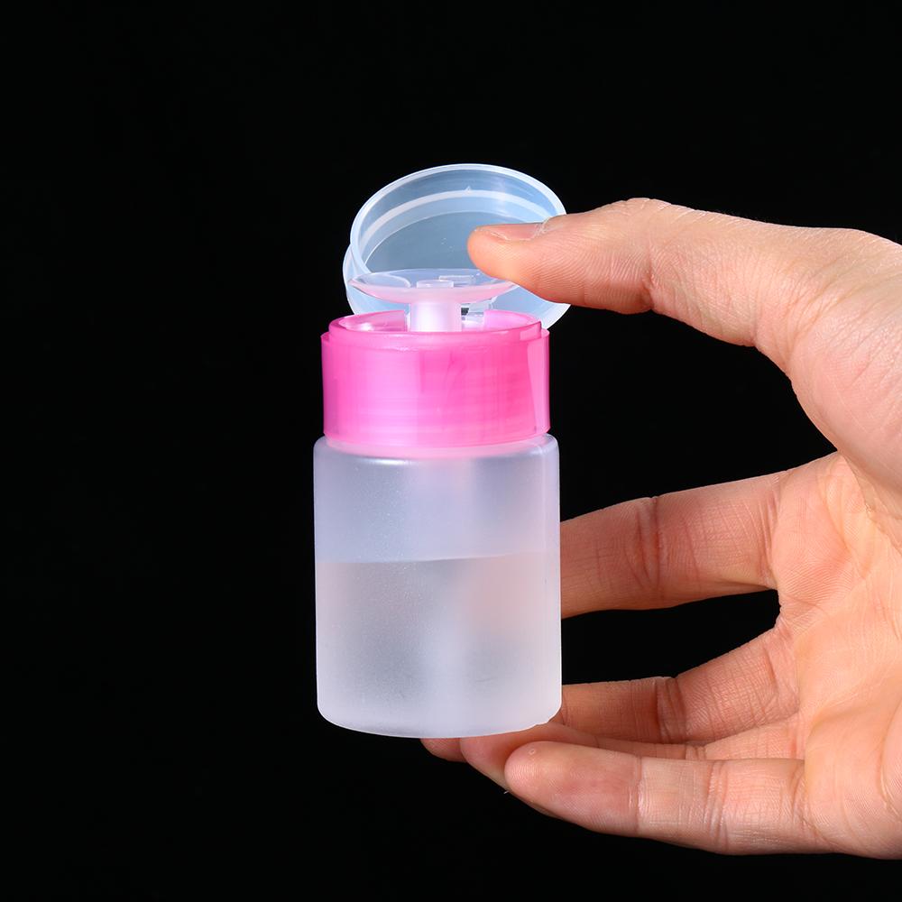 Manicure UV Gel Cleaner Nail Polish Remover Clean Acetone Pump Dispenser Container Empty Bottle