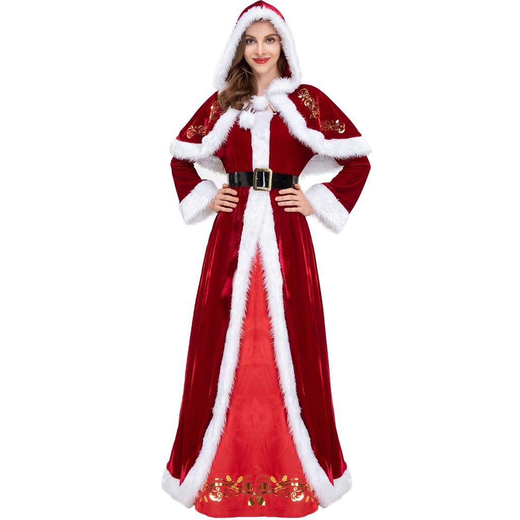 Christmas Queen Dress, Plus Size Christmas Dress, Christmas Costume, Tail Teeth Party Costume