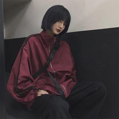 Шикарная женская куртка в гонконгском стиле — повседневная спортивная одежда на весну/осень, универсальный свободный топ с длинными рукавами