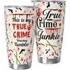 True Crime Tumbler 20oz, Criminal Minds Merch Travel Mugs, Gifts for Serial Killer Lover Tumbler for Men Women, 20oz Coffee Cup for Crime Junkie