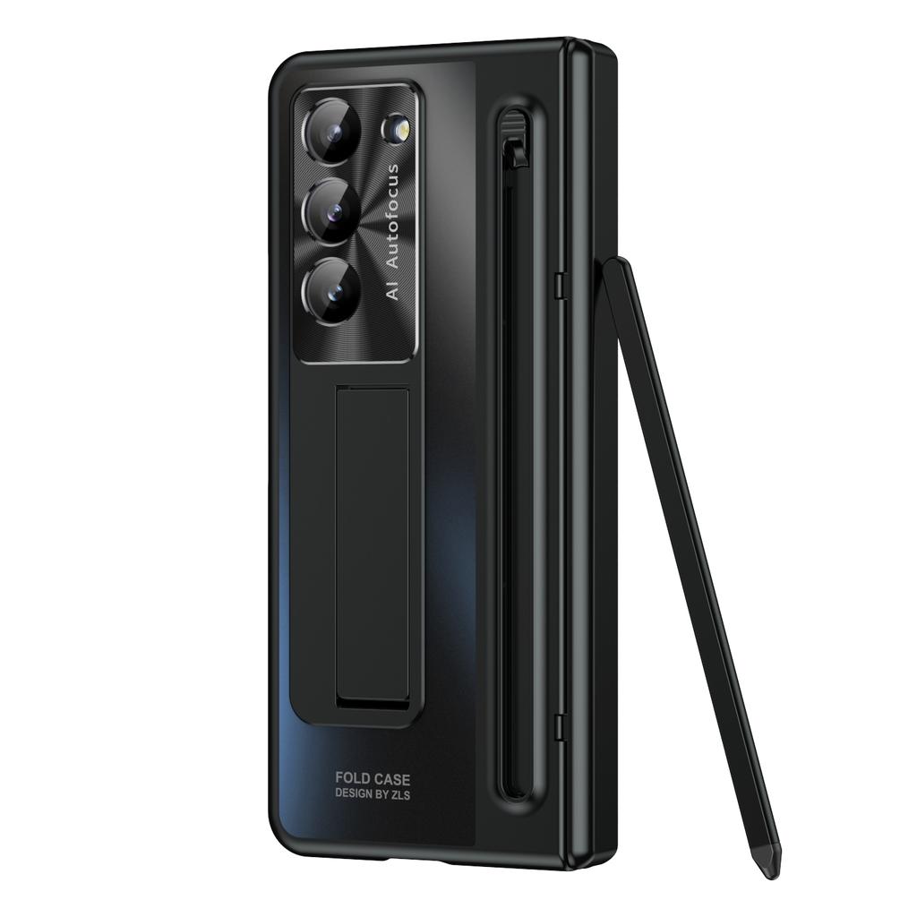 С сенсорной ручкой для Samsung Galaxy Z Fold 6 5 4 Чехол Hinge Armor Противоударный Магнитный Kickstand 360 Полная Защита Складной Чехол