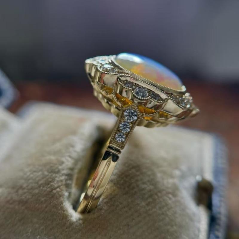 Ослепительные кольца золотого цвета с инкрустацией белым камнем, круглые, для вечеринок, женские украшения