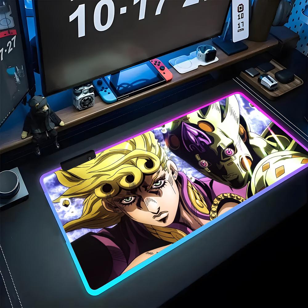 HD J-Jojo B-Bizarre A-Adventure Коврик для мыши Геймерский Светящийся LED Коврик для мыши Игровой Стол Rgb Коврик для стола Клавиатура ПК Коврик для мыши