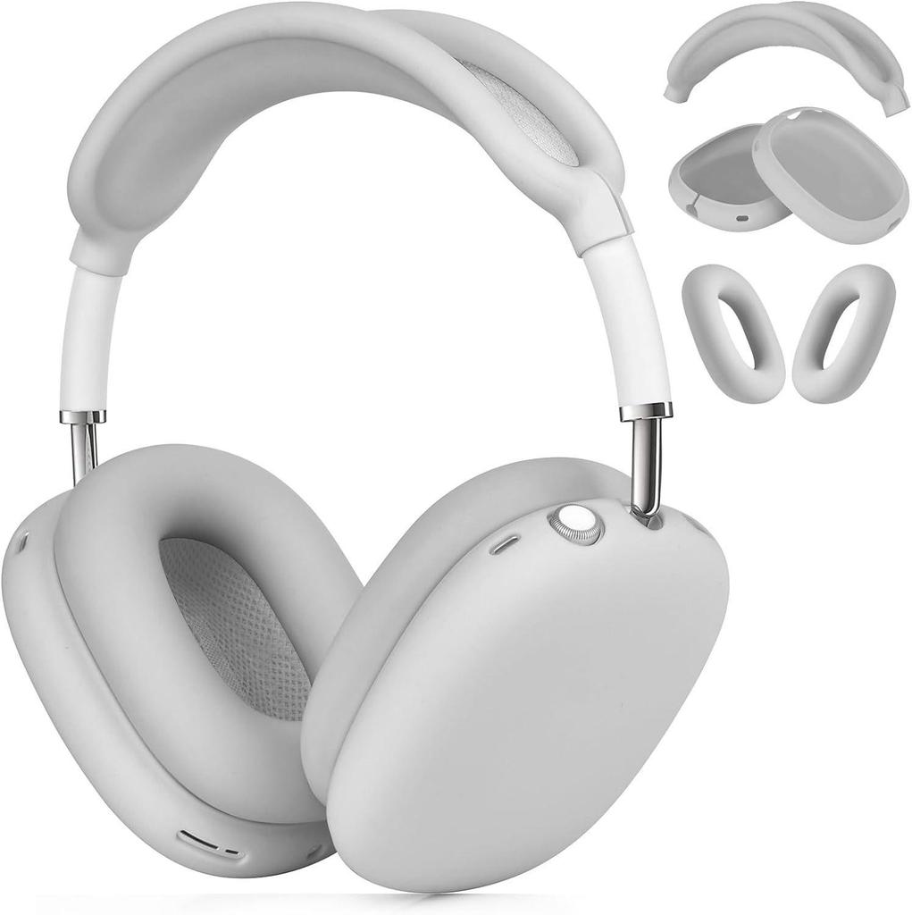 Силиконовый защитный чехол однотонный для AirPods Max - Мягкий чехол-оболочка для накладных наушников
