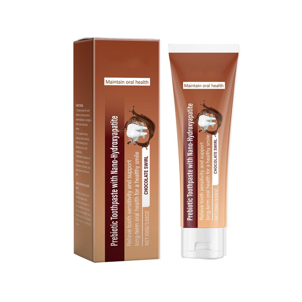 Зубная паста со вкусом шоколада Мягко очищает зубной камень, пятна, запахи, уход за зубами, зубная паста