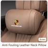 Car Headrest Seat Neck Support Soft Comfortable Neck Pillow For Porsche Cayenne Panamera Macan Boxster Cayman 718 911 Sticker VT6