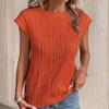Лето 2024, повседневная футболка с круглым вырезом и коротким рукавом для женщин, топы, модные элегантные футболки с принтом, женские простые винтажные женские футболки 24186