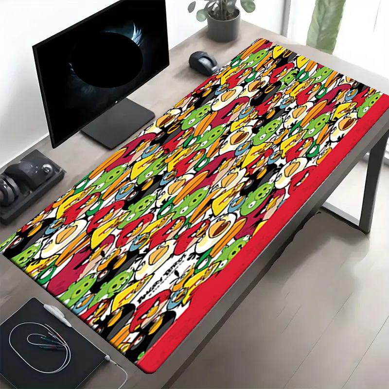Angry Birds Print Mouse Pad, Anti‑Slip Desktop keyboard Mat, for PC Laptop Gaming Working Daily Use, Cool Festival Surprise Gift