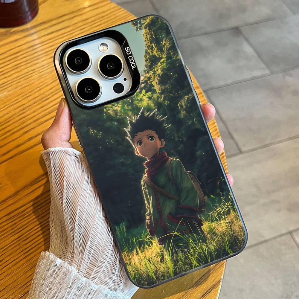 Чехол для телефона Gon Form Hunter-X-H для iPhone 16 17 15 14 12 13 Pro Max Черный Конфетный Матовый Ударопрочный Чехол