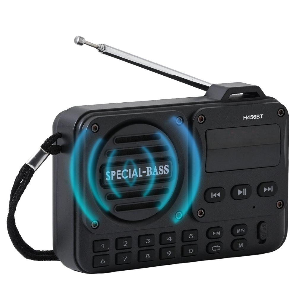 Портативное FM-радио Bluetooth 5.4 Динамик Цифровой радиомагнитофон со светодиодным дисплеем Воспроизведение с карты TF и USB для дома, путешествий, подарков