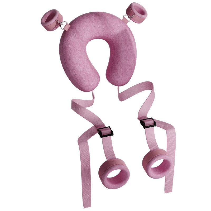 Deba Adult Split Leg Pillow & Handcuffs Set for Bedroom Fun