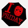 1pc I Love Friday 13th Horror Movie Umbrella with Plastic Handle,Suitable for All Seasons Home Travel Outdoor UmbrellaM1336