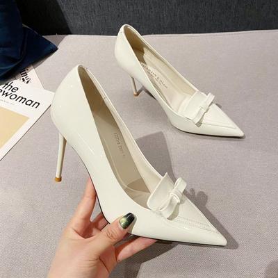 Пикантные женские туфли-лодочки на высоком каблуке, вечерние туфли с острым носком и пряжкой и ремешком, летние сандалии, женские туфли из лакированной кожи на шпильке, женские туфли