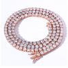 Necklace Men's Hip Hop Tennis Chain 3mm 4mm 5mm Single Row Zircon Necklace Tennis Chain