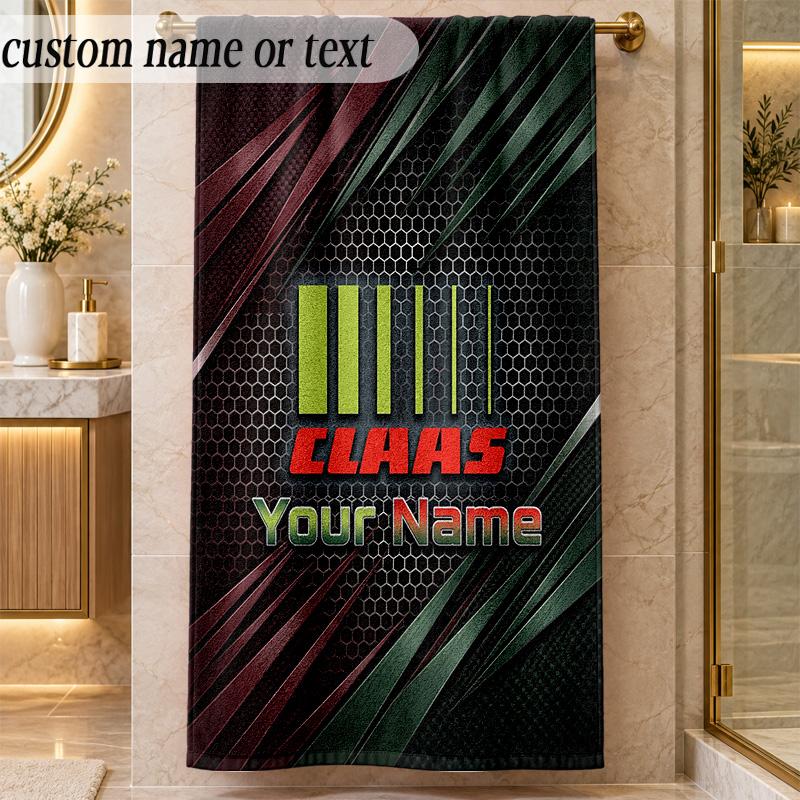 Beach TowelCLAAS Custom Name Text Personalized Soft Towel for Beach Pool Indoor Home Decor Gift