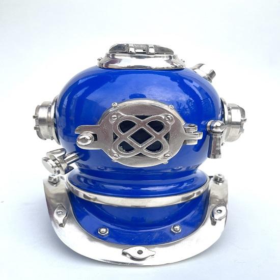 Scuba Diving Nautical Helmet  Maritime Ship's Decorative Helmet (Blue)