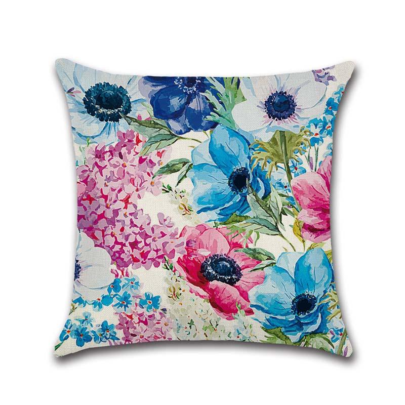 Tropical Plants Cushion Cover Decorative Pillowcases Flamingo Printing Cotton Linen Throw Pillow Case Flowers Pillow Cover Zt169